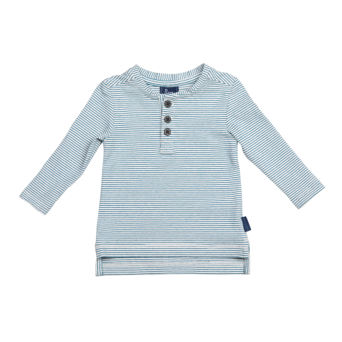 Croft Organic Henley T-Shirt - Long Sleeve