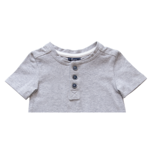 Croft Organic Henley T-Shirt - Short Sleeve